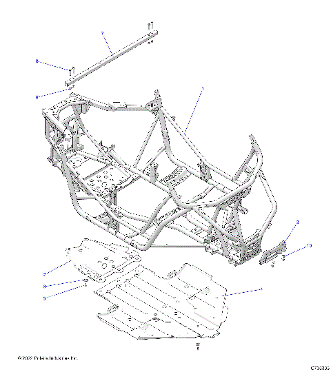 CHASSIS, MAIN FRAME AND SKID PLATE - Z23ASE99P4 (C703333)