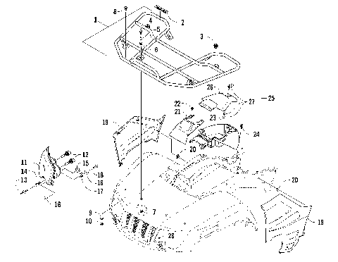 FRONT RACK AND HEADLIGHT ASSEMBLIES [88726]