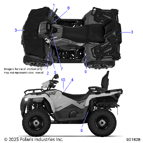 BODY, DECALS, STANDARD - A26SDE57C4/E4 (901828)