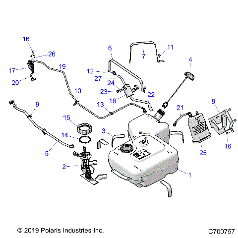 BODY, FUEL TANK, EVAP - R21T6A99B1 (C700757)