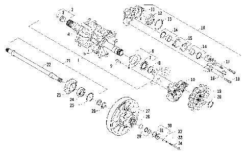 DRIVE TRAIN SHAFTS AND BRAKE ASSEMBLIES [97240]