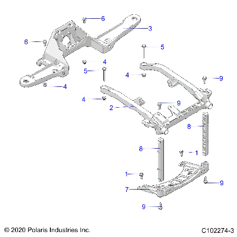 BODY, FRONT RACK SUPPORT - A20SYE95KH (C102274-3)