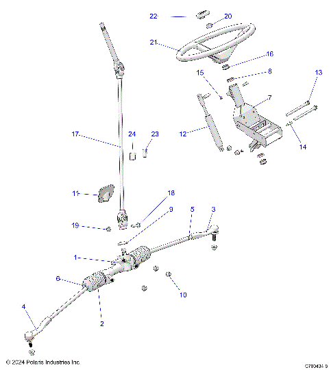 STEERING, STEERING ASM. - D25P4AD4B4/UD4B4 (C700434-8)