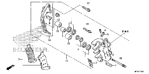 LEFT FRONT BRAKE CALIPER