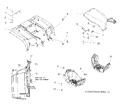 BODY, REAR CAB, SEAT and FOOTWELLS - A12MH50FF/FX/FY (49ATVCABRR11SP500)