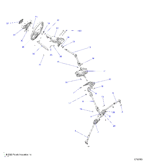 STEERING, STEERING ASM. - (R23RSY99/RS199/A9/AJ/AK/AX/B9/BJ/BK/BX) (C730865)