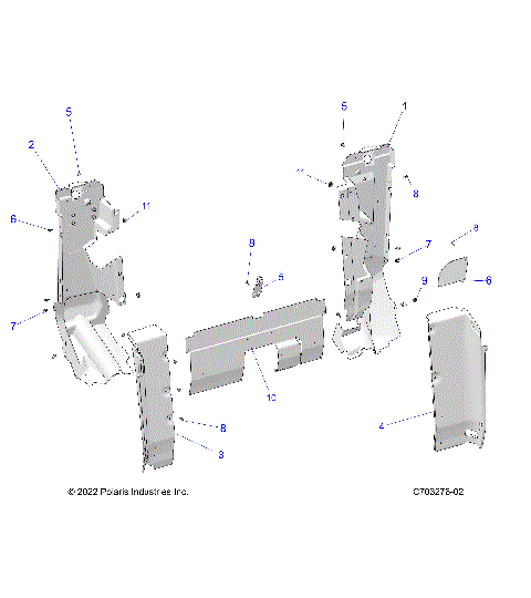 BODY, REAR CLOSEOFF, SIDE PANELS - Z23RGK2KAJ/BJ (C703162)