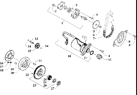 STARTER MOTOR AND OIL PUMP ASSEMBLY [304181]