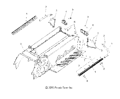 CHASSIS, TUNNEL and REAR ASM. - S10BF6KSL/KSA/KEA (49SNOWCHASSISRR10PR)