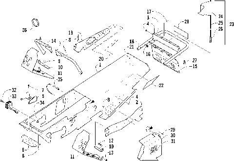 CHASSIS, FOOTREST, AND REAR BUMPER ASSEMBLY [86072]