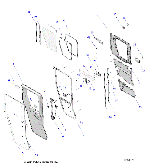 BODY, DOOR REAR - R25M4U57Z5/B5/Z6/B6 (C733376)
