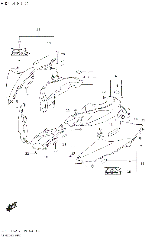 AIR INTAKE PIPE (GSX-R1000RZA)