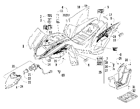 BODY PANEL AND HEADLIGHT ASSEMBLY [96369]