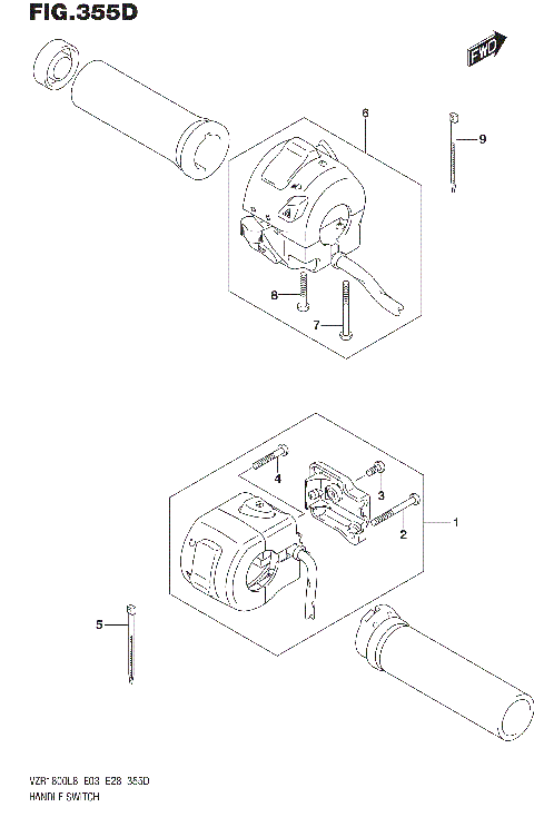 HANDLE SWITCH (VZR1800BZL8 E33)