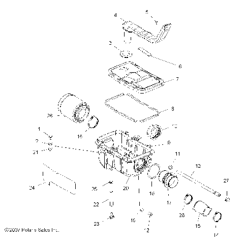 ENGINE, AIR INTAKE SYSTEM - A08BA32AA (49ATVAIRBOX08TB)