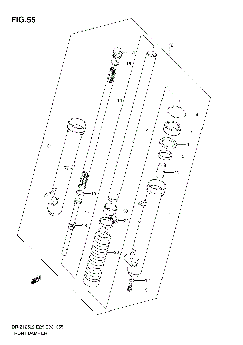 FRONT DAMPER (DR-Z125 E33)