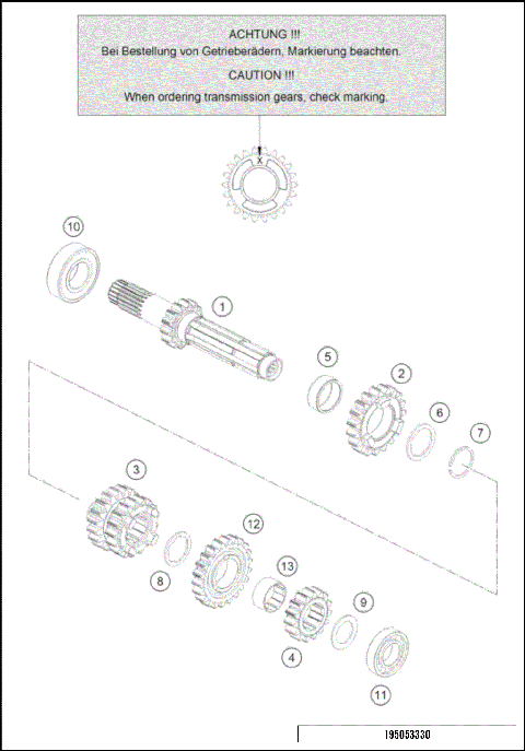 TRANSMISSION I - MAIN SHAFT