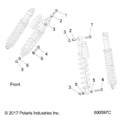 SUSPENSION, IFS SHOCKS MNTG. - S19FJB8/FJE8/FJP8 ALL OPTIONS (600597C)