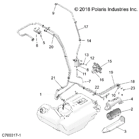 BODY, FUEL LINES, EVAP - Z19VPL92BK/BR/BM (C700269-2701177)
