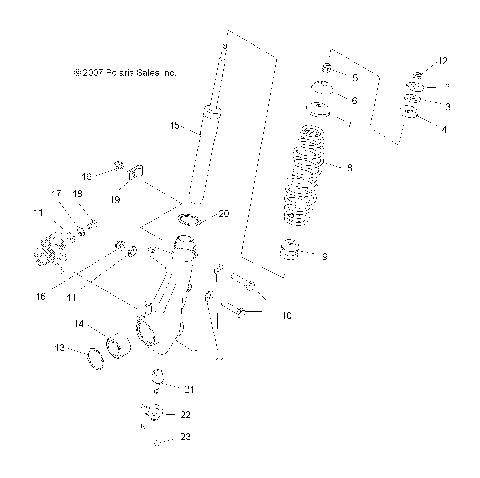 SUSPENSION, FRONT STRUT - A08DN76FC (49ATVSTRUT08X2500QUAD)