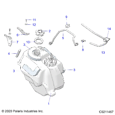 BODY, FUEL TANK ASM. - A21SEG57A1/A3/A5 (C0211467)