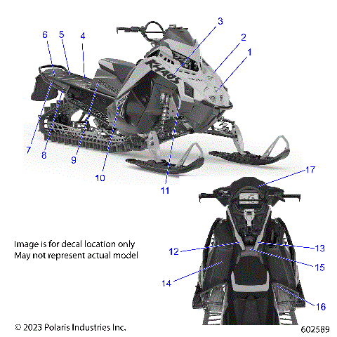 BODY, DECAL, BLACK SIDE PANEL W/ GRAY ACCENT - S24TFD8RS/8RE (602589)
