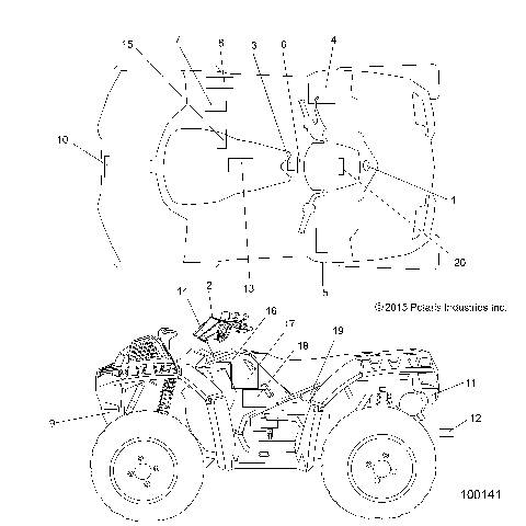 BODY, DECALS - A16SXM95AL [100141]