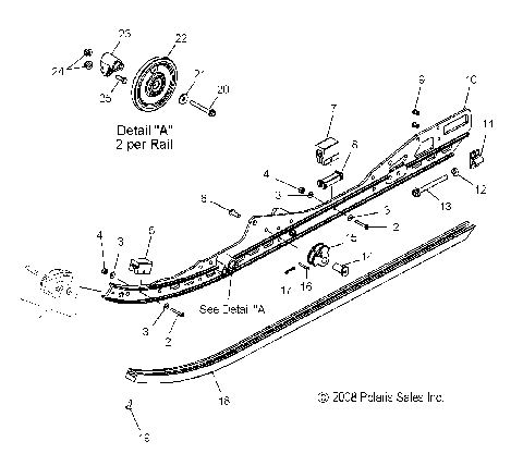 SUSPENSION, RAIL MOUNTING - S10PP8 ALL OPTIONS (49SNOWSUSPRAIL10800DRGN)