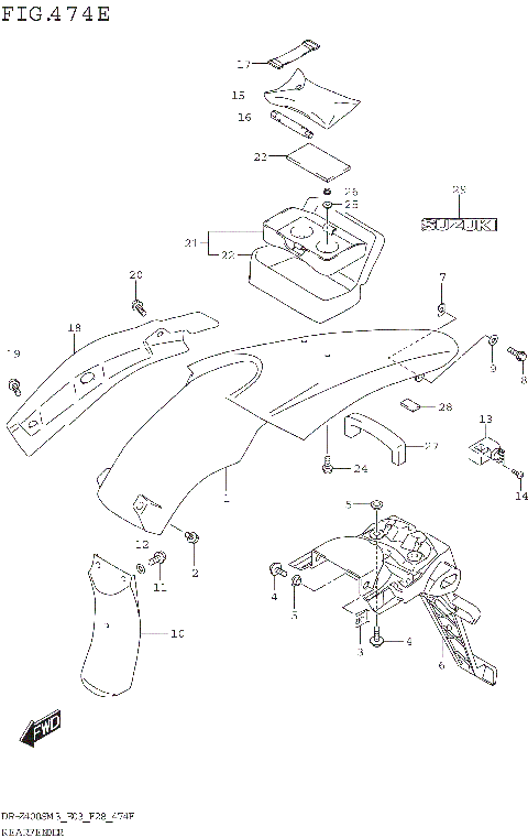 REAR FENDER (DR-Z400SMM3 E28)