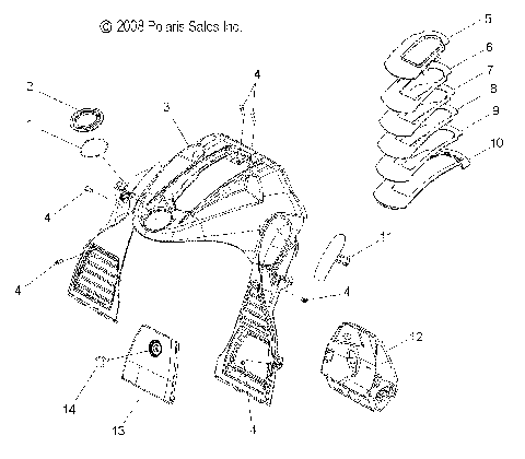 BODY, CONSOLE - S10PP7FSL/FEL (49SNOWCONSOLE09FSTRG)