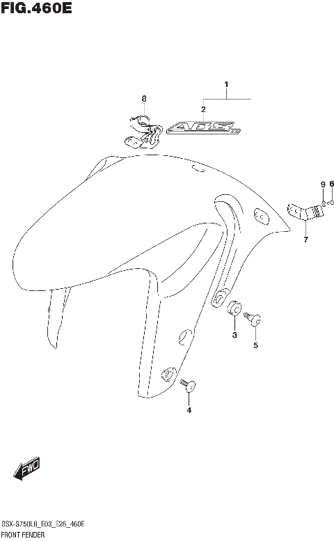 FRONT FENDER (GSX-S750AL8 E28)