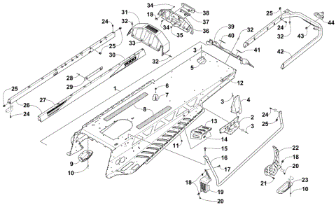 TUNNEL AND REAR RACK ASSEMBLY (US)