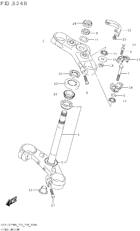 STEERING STEM (GSX-S750Z,GSX-S750ZA)