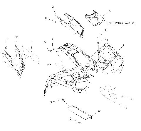 BODY, FRONT CAB and SIDE PANELS - A11DH50AX/AZ (49ATVCAB11SP500)