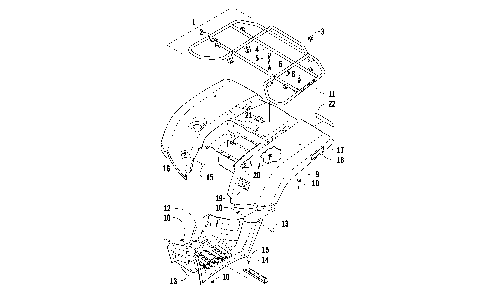 REAR RACK, BODY PANEL, AND FOOTWELL ASSEMBLIES [92750]