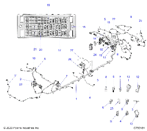 ELECTRICAL, WIRE HARNESS, CHASSIS - Z25R4P2KAE/BE (C750181)