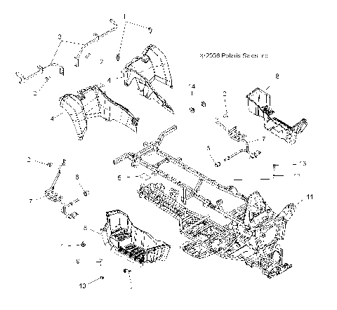 CAB, REAR and MAIN FRAME - A07TH50EA (49ATVCABRRX2QUAD)