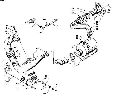 EXHAUST ASSEMBLY (SERIAL # ARJ2546L495 AND UP) [72644]