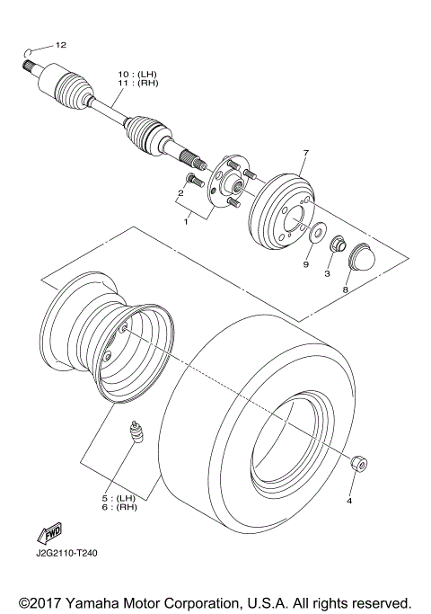REAR AXLE & WHEEL