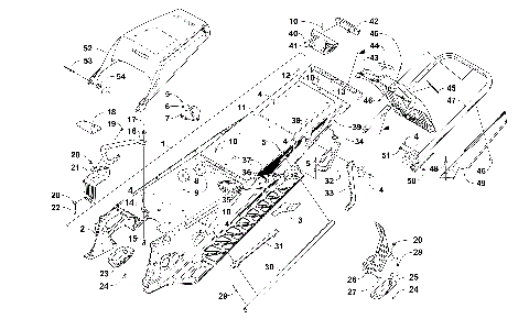 TUNNEL, REAR BUMPER, AND SNOWFLAP ASSEMBLY [103263]