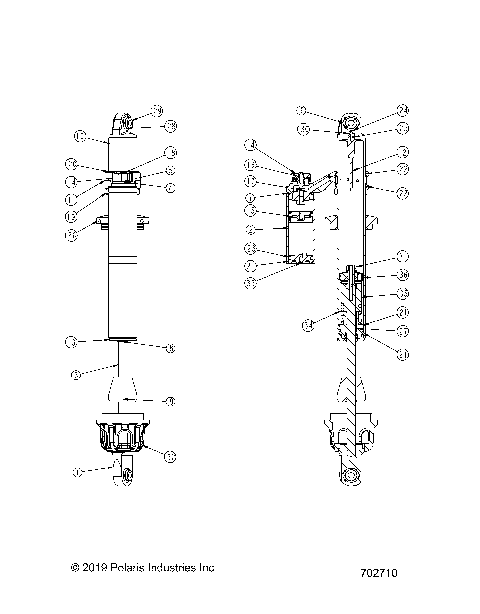 SUSPENSION, FRONT SHOCK INTERNALS - Z24NEF99AR/AM/BR/BM (702710)