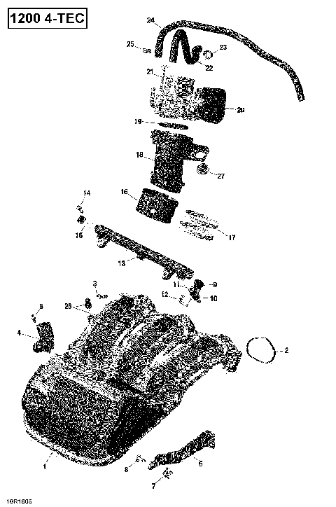 02- Air Intake Manifold and Throttle Body - 1200iTC 4-TEC