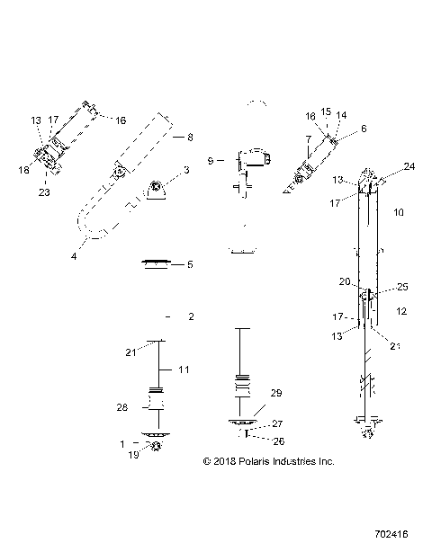 SUSPENSION, REAR SHOCK INTERNALS - Z21S1E99AR/BR (702416)