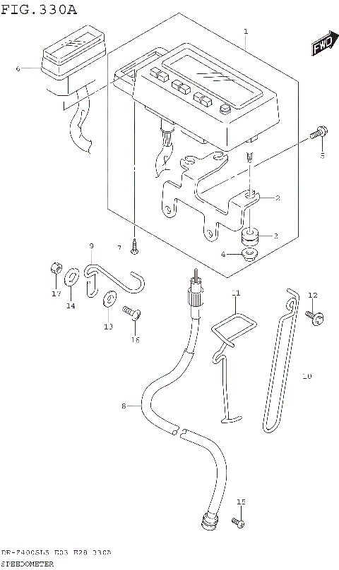 SPEEDOMETER (DR-Z400SL5 E03)