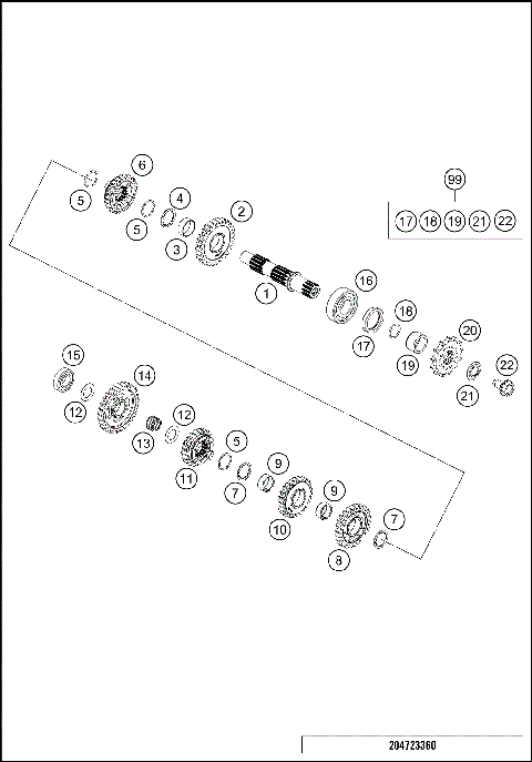 TRANSMISSION II - COUNTERSHAFT