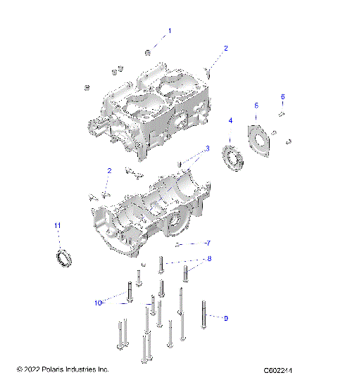 ENGINE, CRANKCASE - S23MDX6DSA/6DEA (C602244)