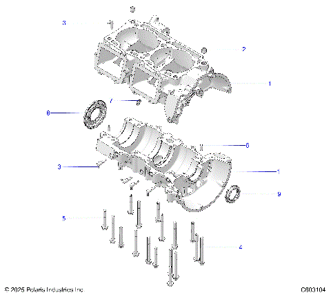 ENGINE, CRANKCASE - S26TDV8MS (C603104)
