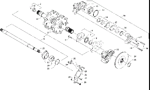 DRIVE TRAIN SHAFTS AND BRAKE ASSEMBLIES [109183]
