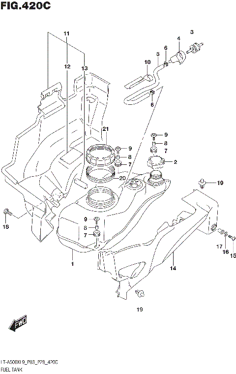 FUEL TANK (LT-A500XL9 P33)