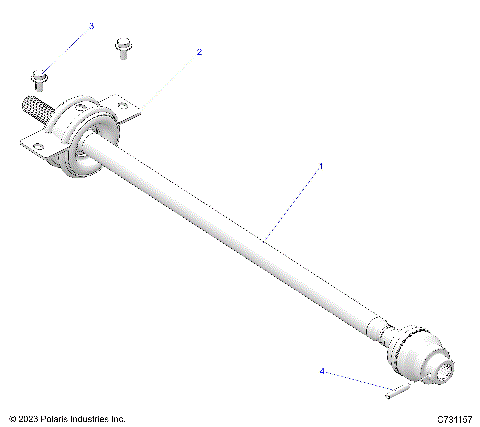 DRIVE TRAIN, FRONT PROP SHAFT - R26RRP99CN (C731157)